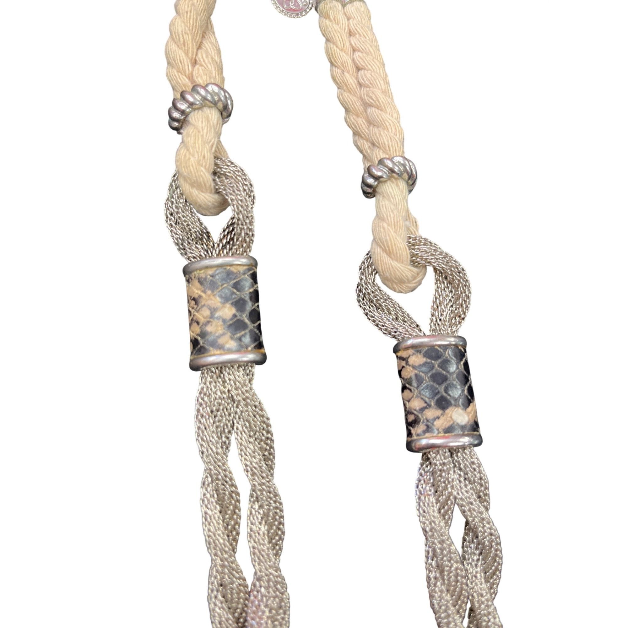 Brighton JB Brighton braided rope silver mesh statement necklace SKU Size ONE SIZE - 4 Thumbnail