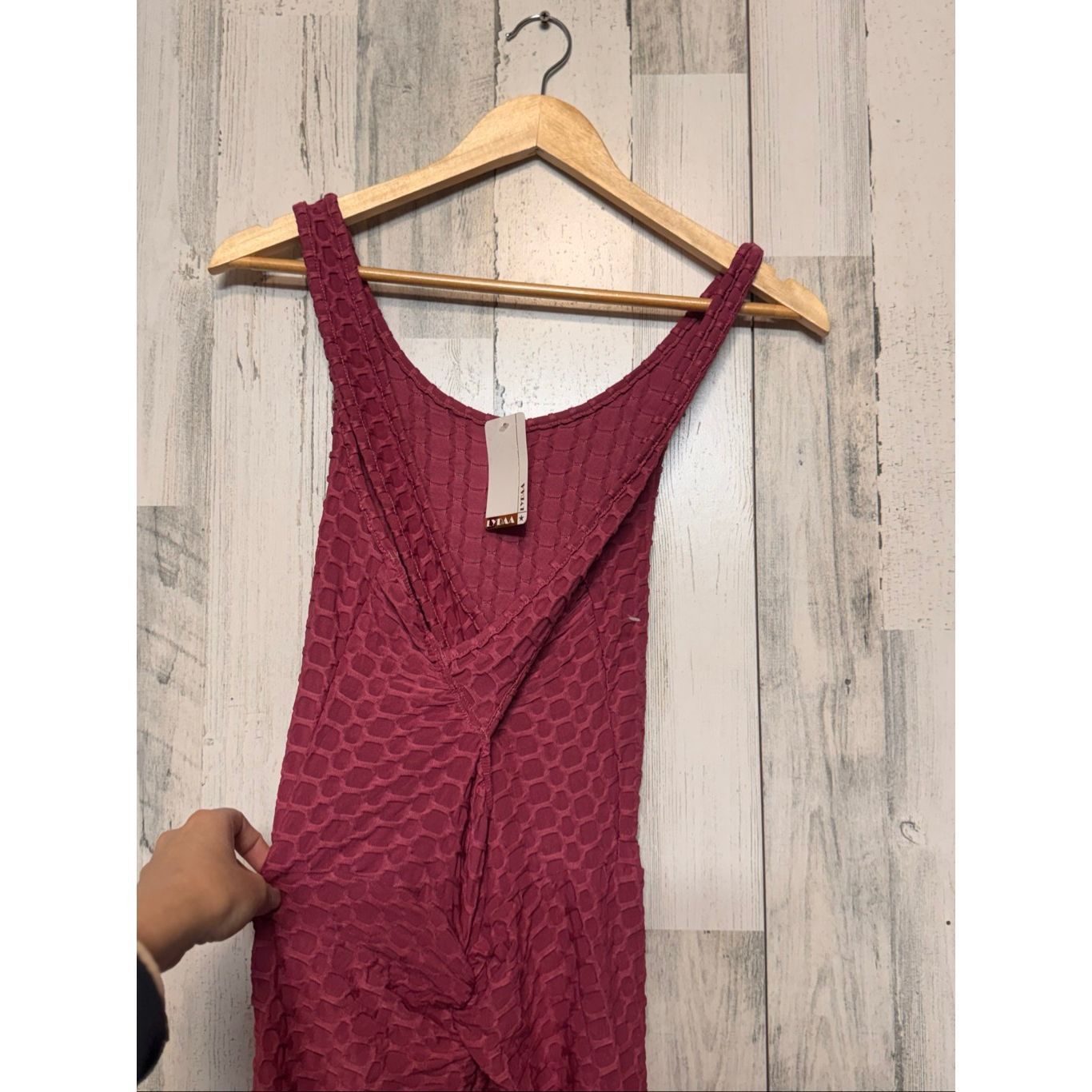 Other Rose Textured Honeycomb Jumpsuit S/M Size 28" / US 6 / IT 42 - 6 Thumbnail