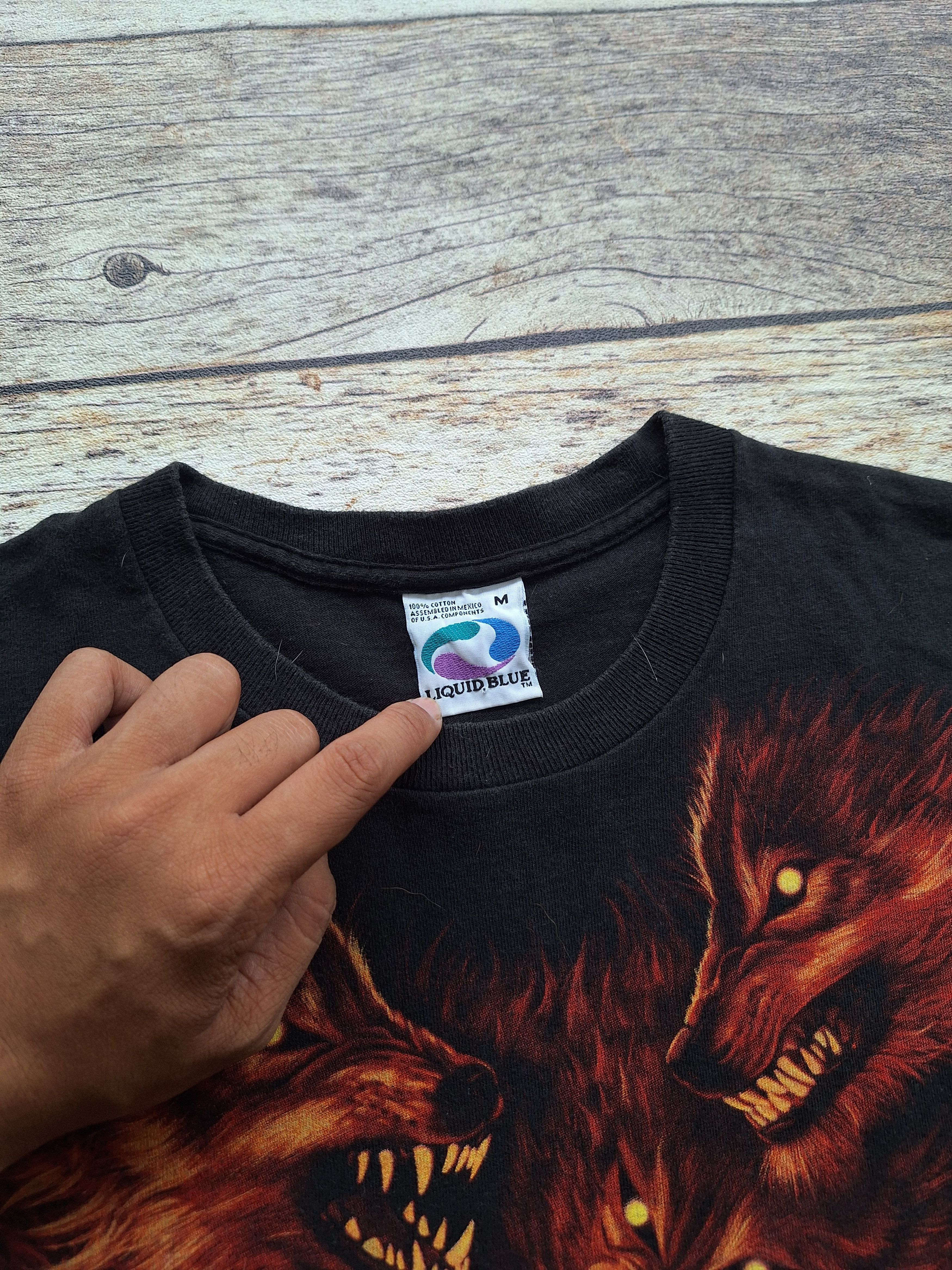 WWE 🔥RARE🔥 Vintage 90s NWO wolfpack liquid blue 1998 graphic Size US M / EU 48-50 / 2 - 4 Thumbnail
