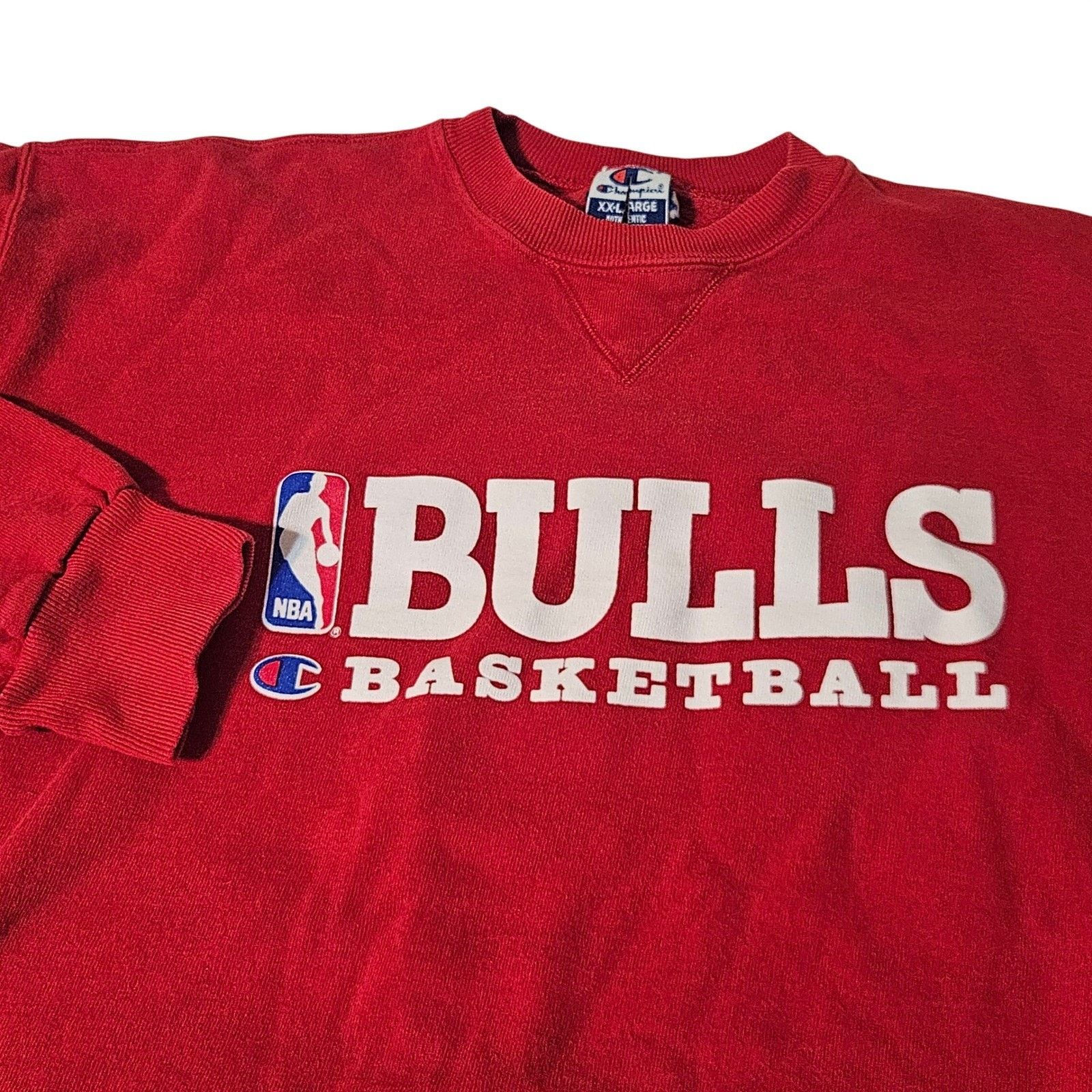 Champion VTG Rare 90s NBA Chicago Bulls Champion Red Sweatshirt 2XL Size US XXL / EU 58 / 5 - 1 Thumbnail