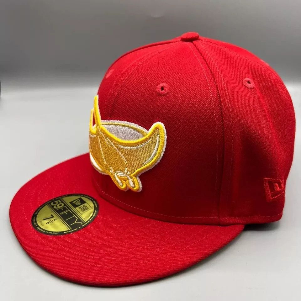 New Era Tampa Bay Rays Hat Men 7 5/8 Red 59Fifty New Era Fitted Cap Size ONE SIZE - 3 Thumbnail