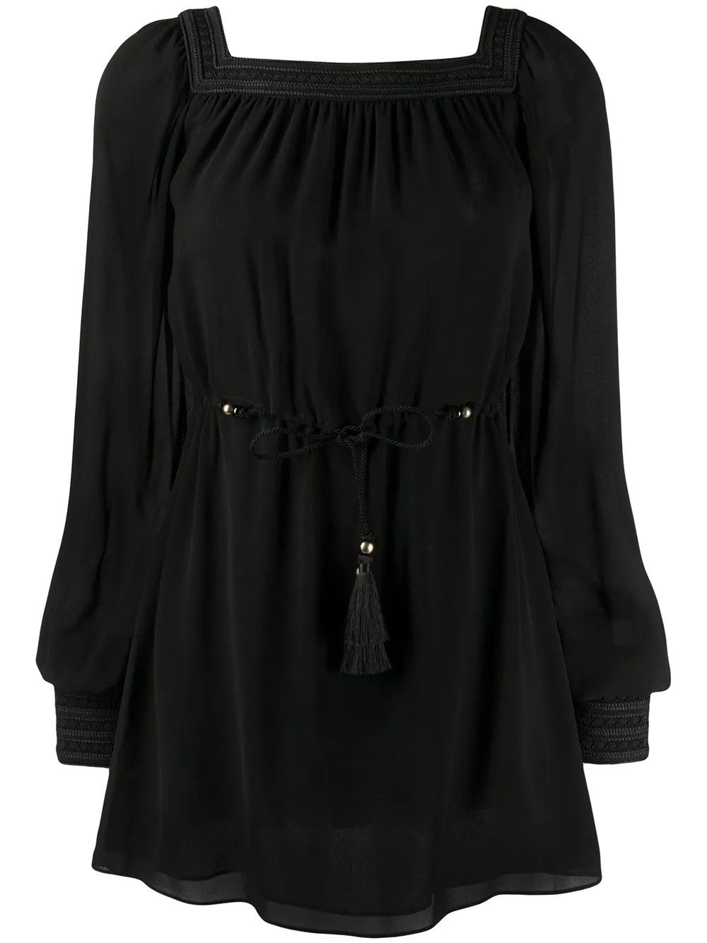 Saint Laurent Paris o1y0126 Mini Dress in Black Size M / US 6-8 / IT 42-44 - 1 Thumbnail
