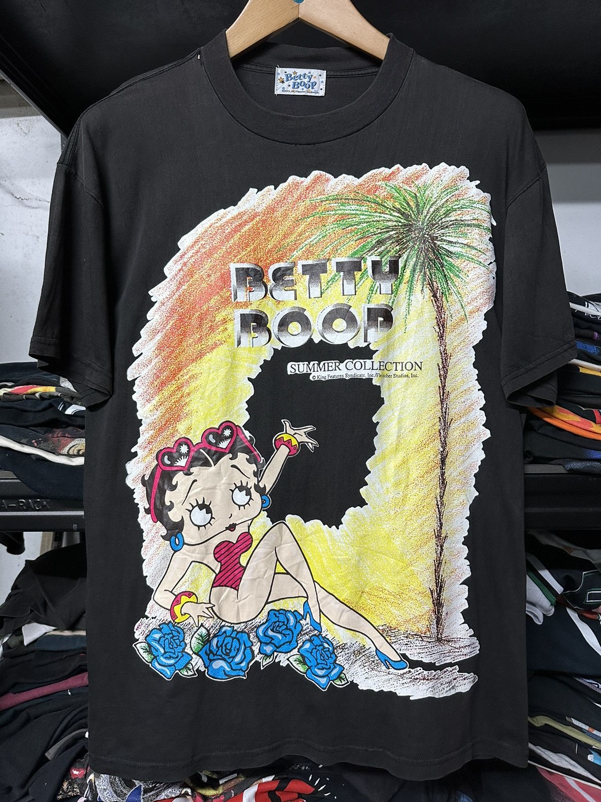 Vintage 90s Betty Boop Summer Collection Distressed Tee