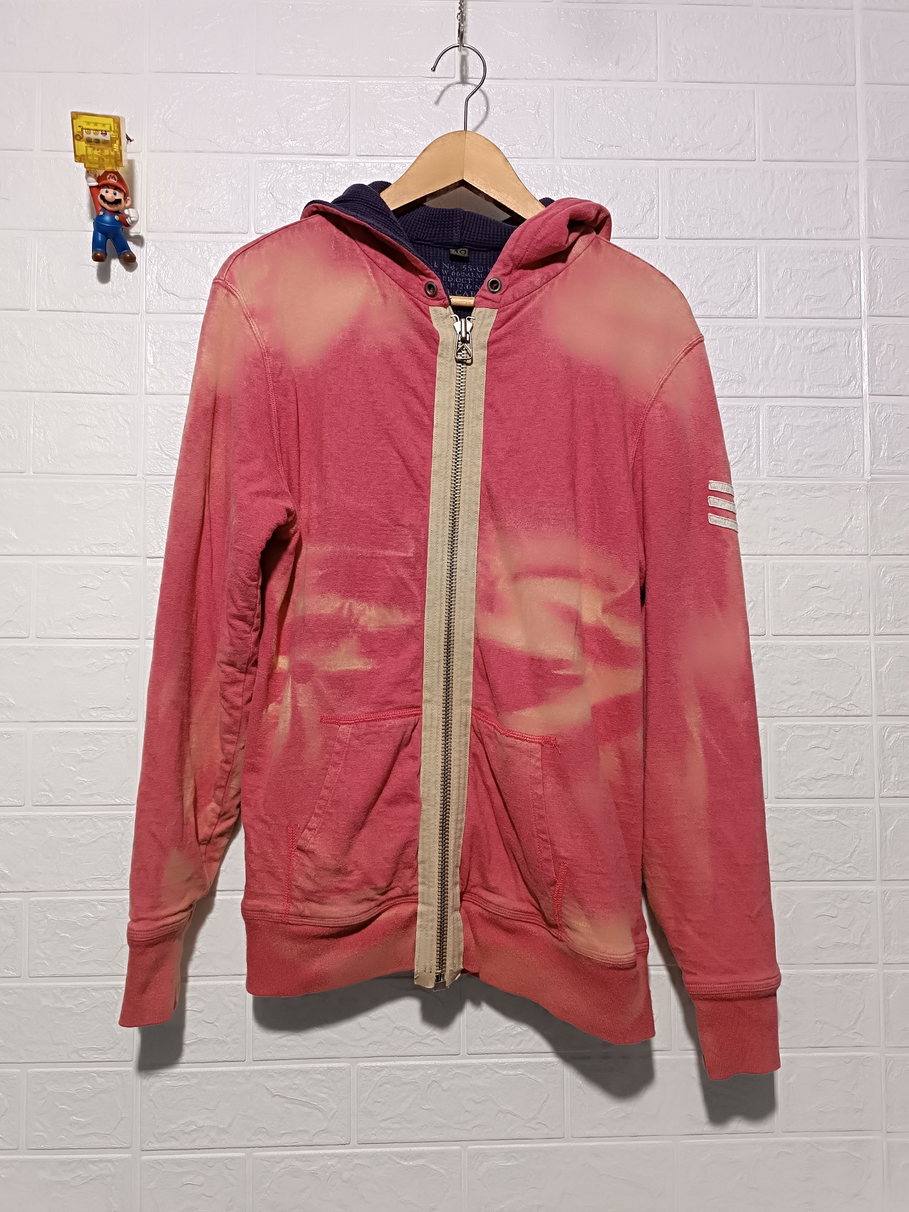 Nigel Cabourn Sun Fade Thermal Lined Reversible Zip-Up Hoodie Size US M / EU 48-50 / 2 - 1 Thumbnail