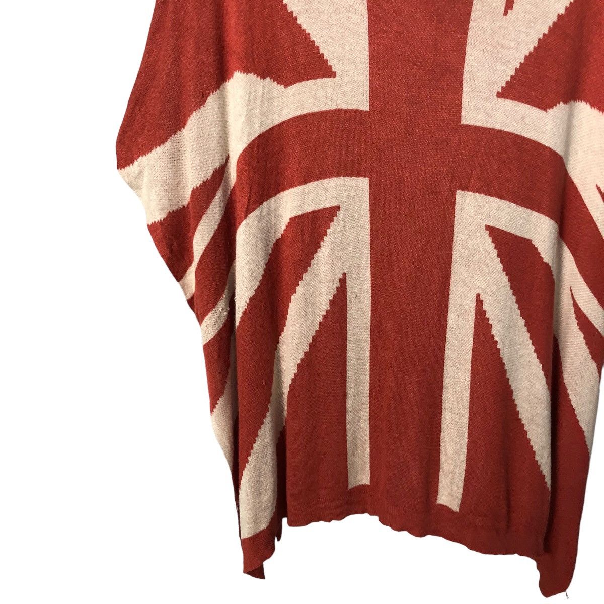 Homespun Knitwear Vintage Net Ladies Britain Flag Knitwear Cardigan Size ONE SIZE - 3 Thumbnail