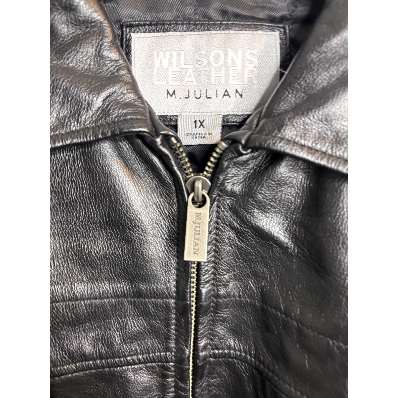 Vintage VINTAGE Wilsons Leather Jacket Mens 1X Black Bomber 90s M. Julian Thinsulate Gloves Jacket Coat Long Solid Zip Mens Size XL / US 12-14 / IT 48-50 - 3 Thumbnail