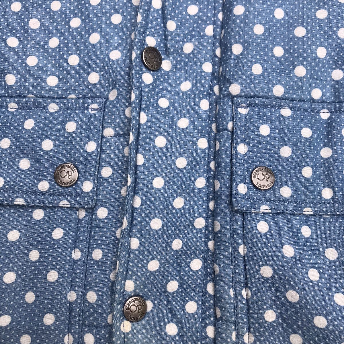 Ocean Pacific × Vintage Vintage Op Ocean Pacific Puffer bulang down Jacket Polkadots Size US L / EU 52-54 / 3 - 15 Thumbnail