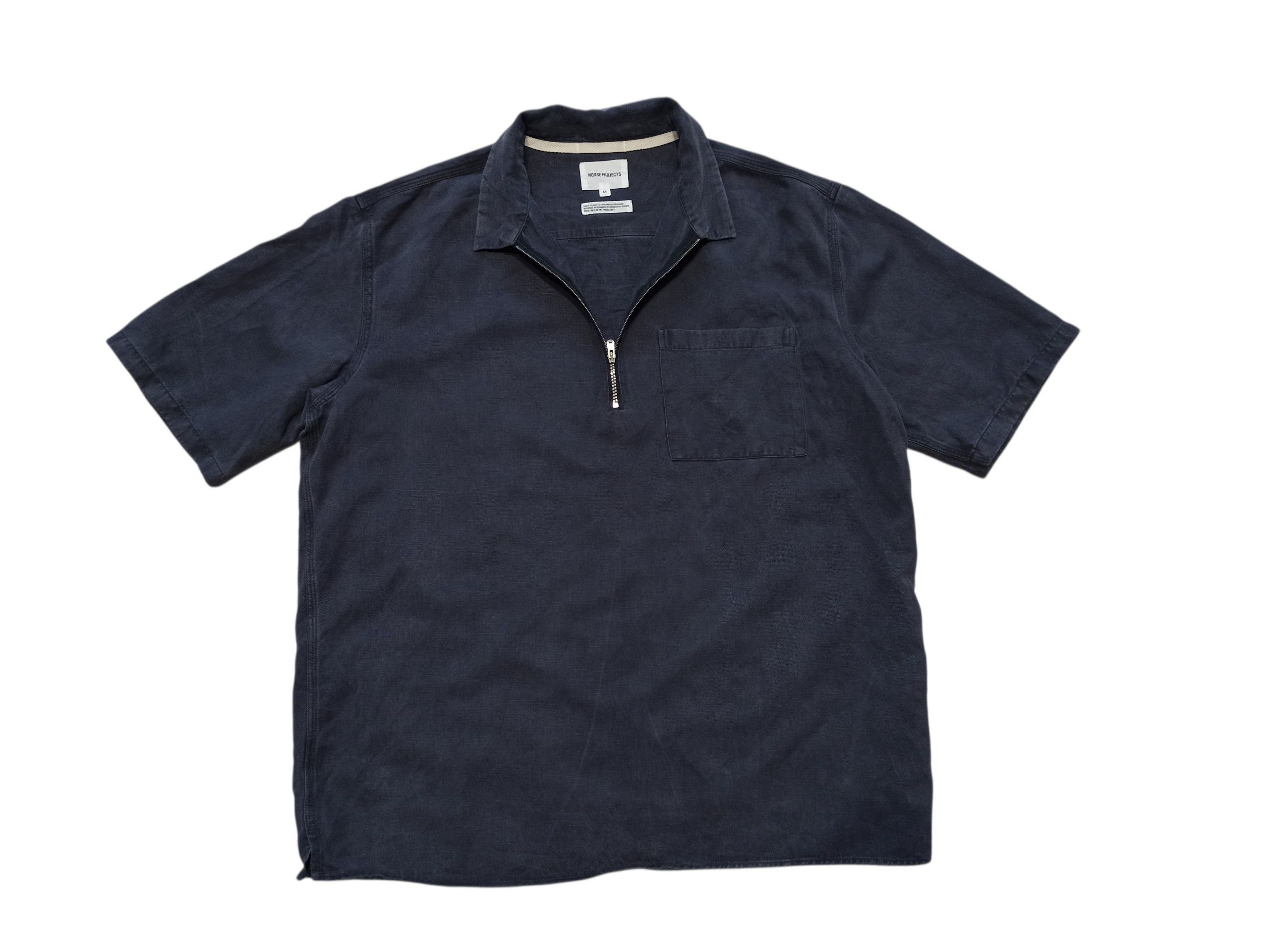 Norse Projects Norse Projects Vilmer Linen Zip Polo Shirt Size US M / EU 48-50 / 2 - 2 Thumbnail