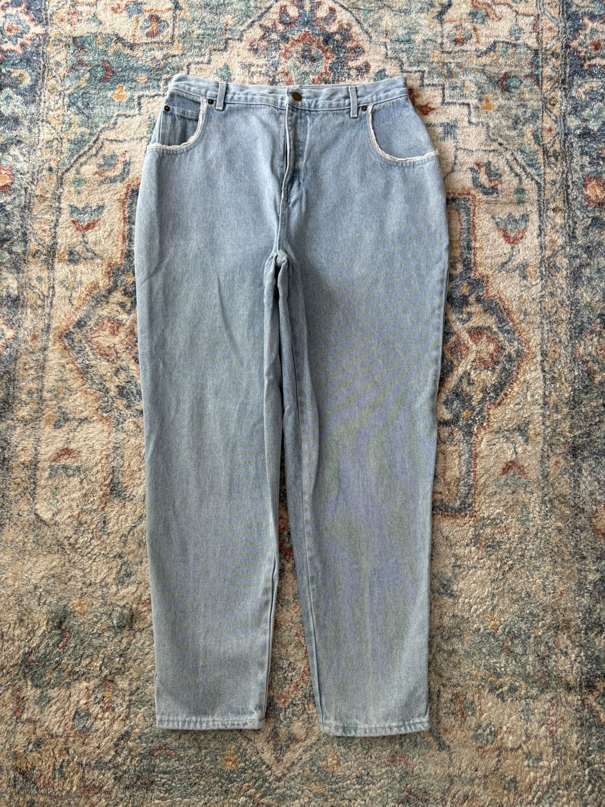 Vintage Vintage Nevada Lace Accented Lightwash Jeans Size 33 Size US 33 - 1 Thumbnail
