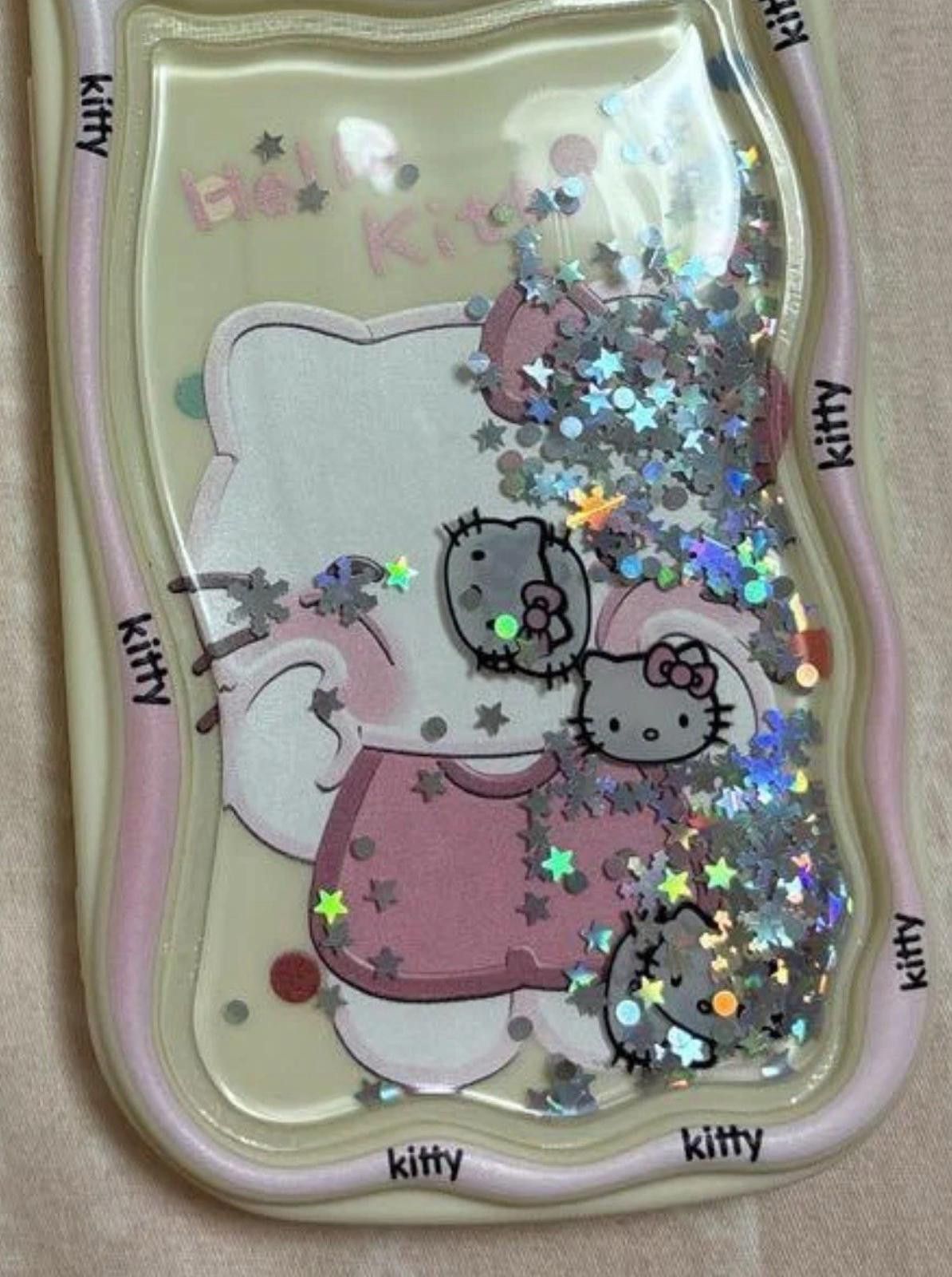 Designer Hello Kitty IPhone 16 ProMax Phone Case Pink Glitter Snowglo Size ONE SIZE - 3 Thumbnail