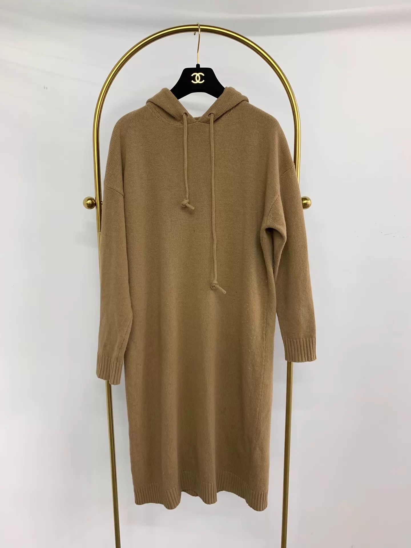 Max Mara MaxMara Khaki Wool Hooded Dress S New Size S / US 4 / IT 40 - 1 Thumbnail