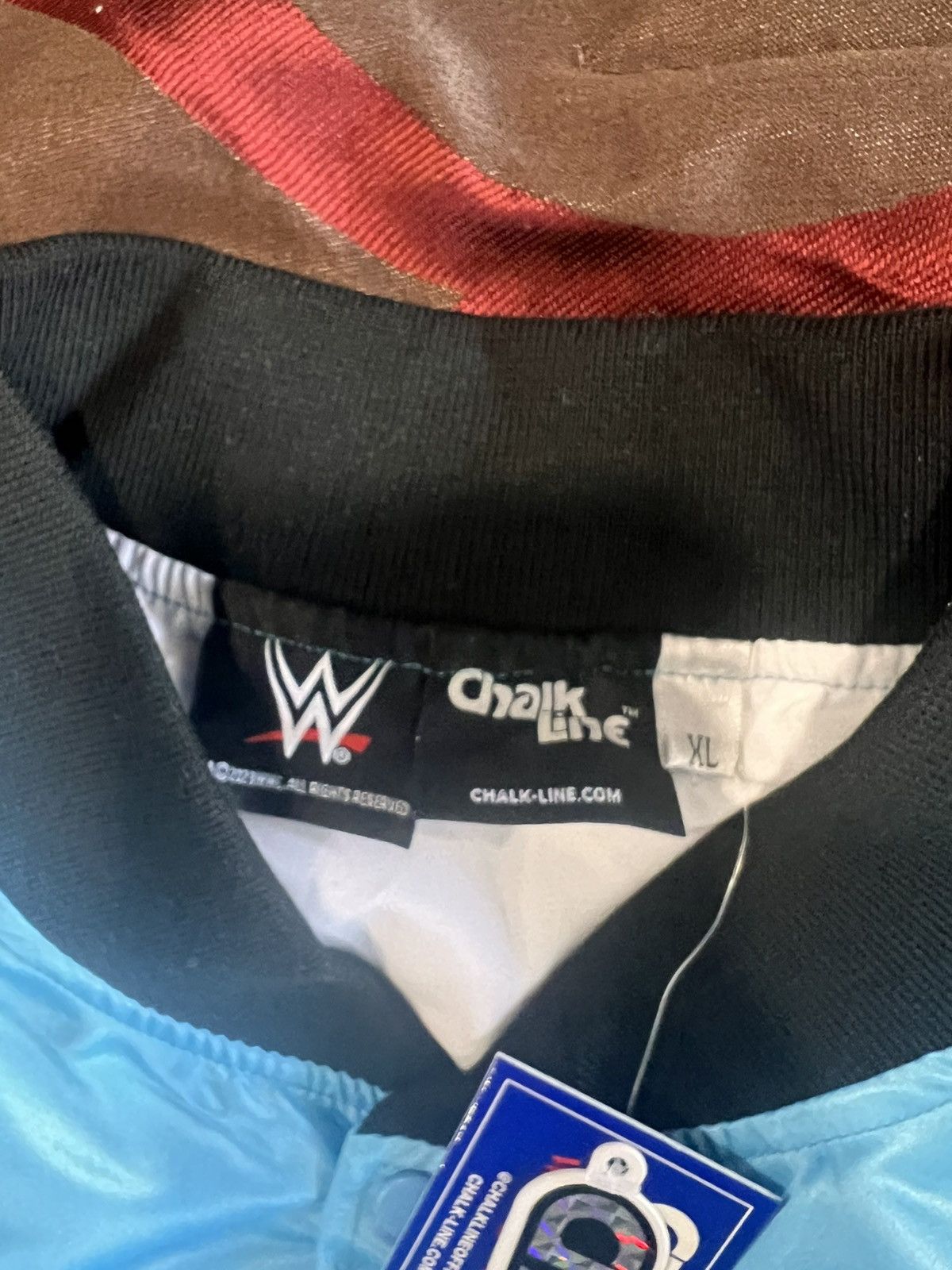 WWE Brand New! WWE The Rock OG Chalk Line Satin Jacket WWF Size US XL / EU 56 / 4 - 8 Thumbnail