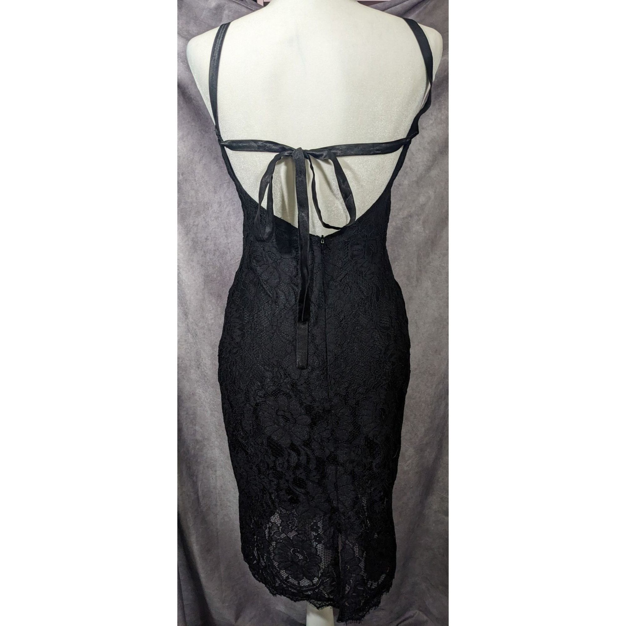 Lulus Lulu's Wishful Wandering Black Lace Bodycon Dress Size Small Size S / US 4 / IT 40 - 2 Thumbnail