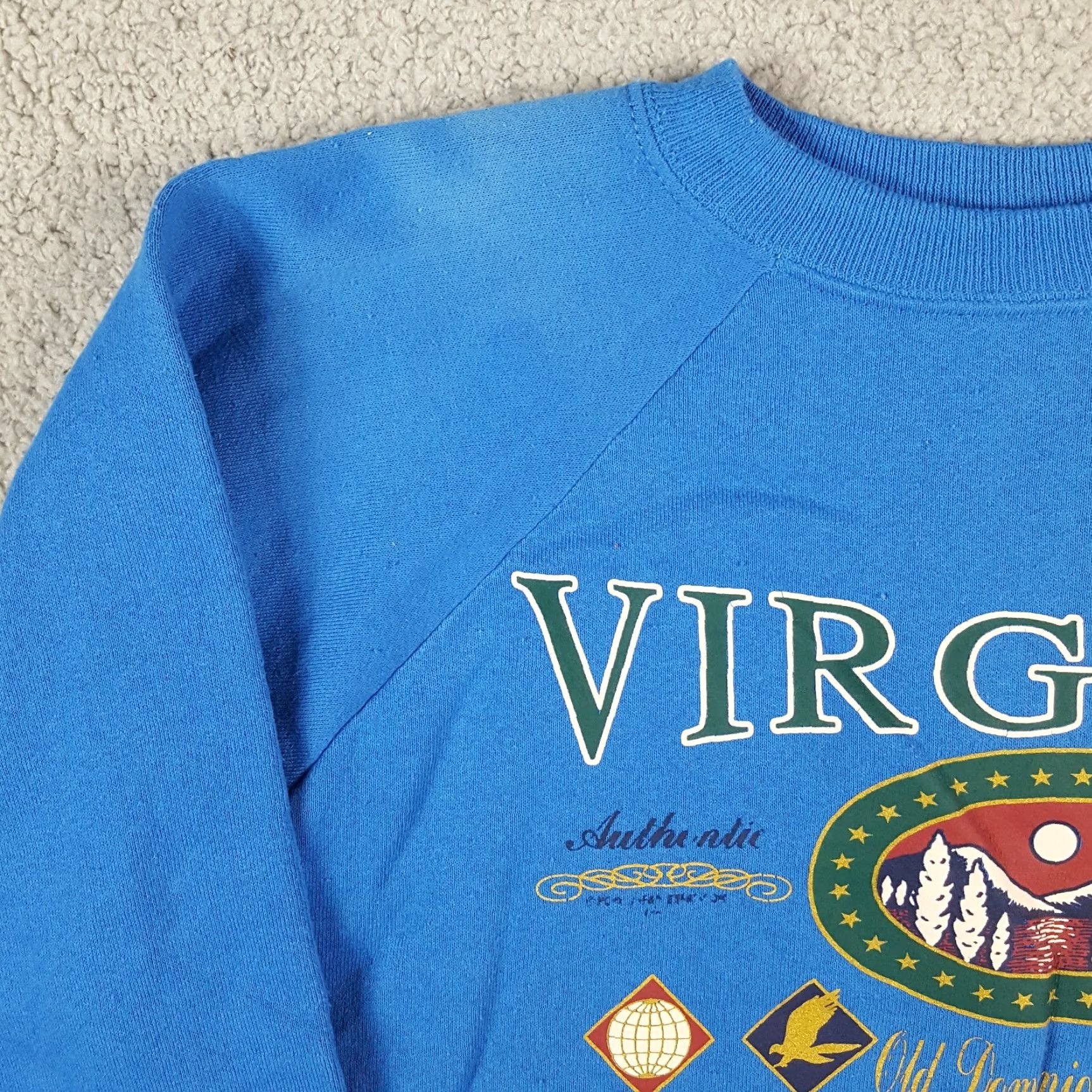 Hanes Vintage Hanes Virginia State Park Sweatshirt Pullover Crew Neck Men L Blue 90s Outdoor Nature University USA Raglan 00s Athletic Logo Size US L / EU 52-54 / 3 - 4 Thumbnail