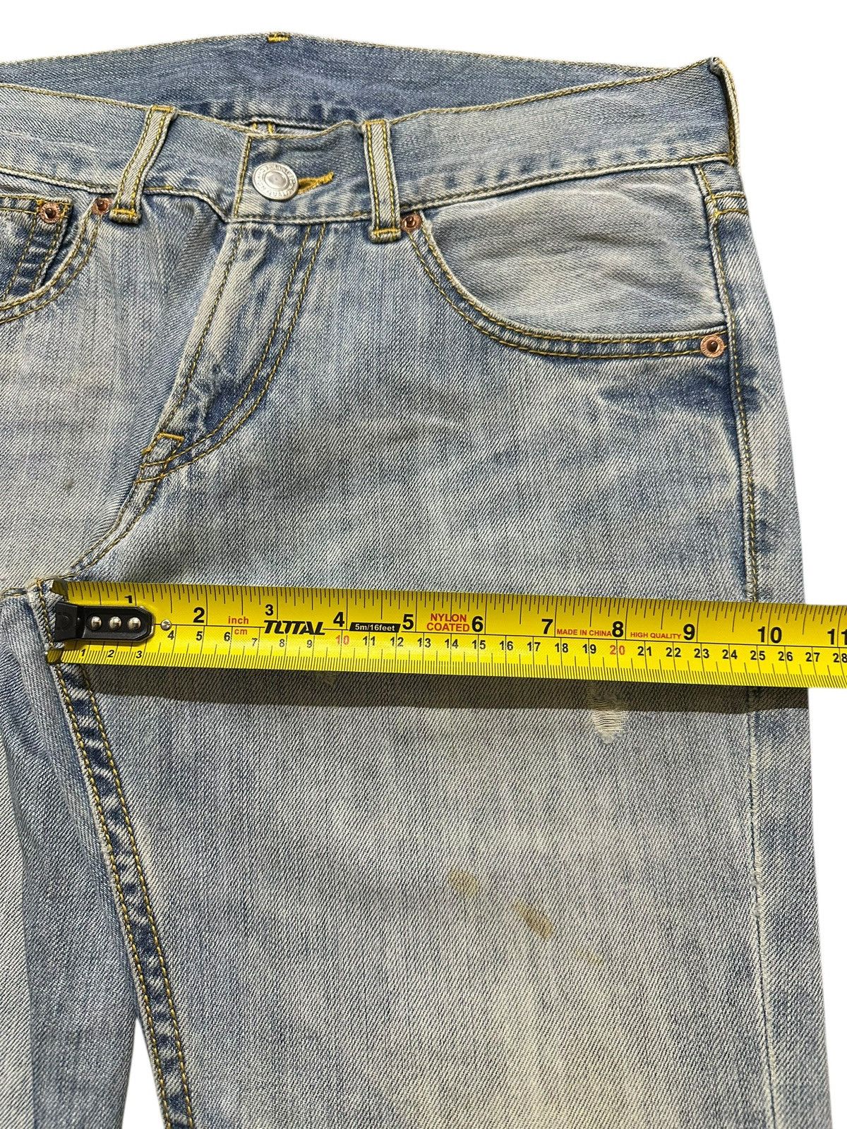 Japanese Brand Vintage Japanese Brand Blue Faded Wash Clawmark Style Baggy Size US 31 - 15 Thumbnail