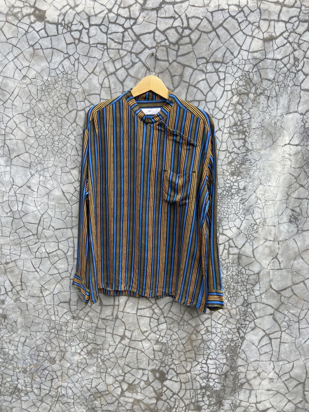 TOGA VIRILIS AW2021 Toga Virilis 50s Classics Stripe Asymetric Shirts Size US L / EU 52-54 / 3 - 4 Thumbnail