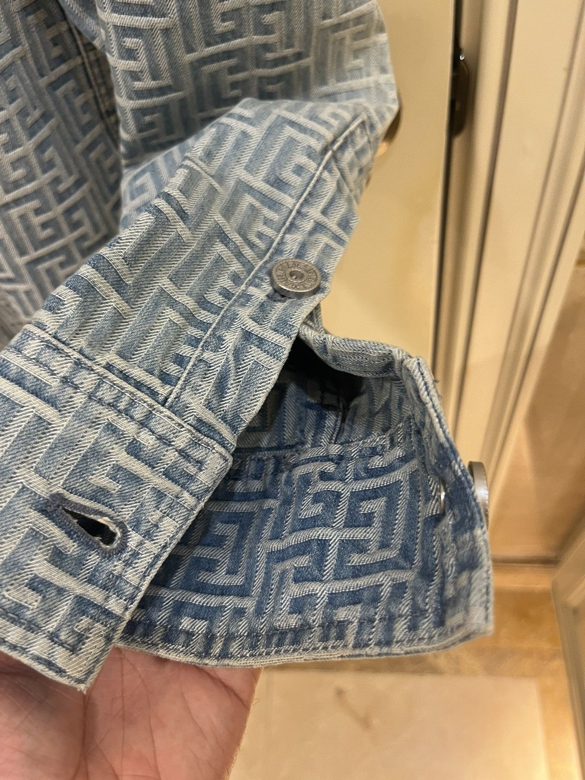 Balmain Monogram Denim overshirt size 46 Size US S / EU 44-46 / 1 - 23 Thumbnail