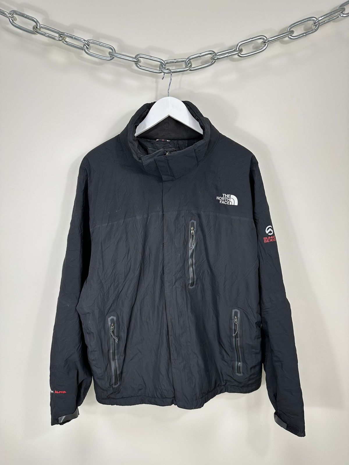 Pre-owned Outdoor Life X The North Face Vintage The North Face Summit Series Hyvent Alpha Jacket In Black