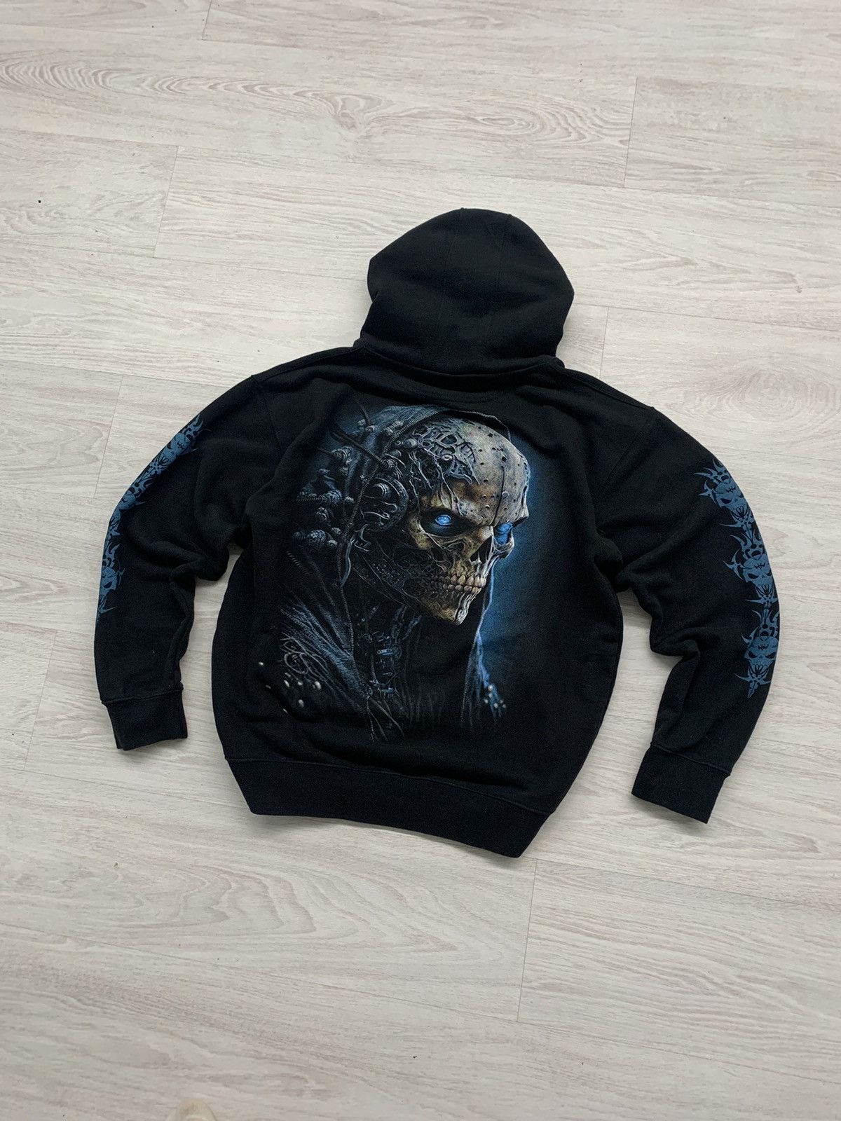 Band Tees × Meals Vintage spiral skull hoodie rock band Size US XXL / EU 58 / 5 - 3 Thumbnail