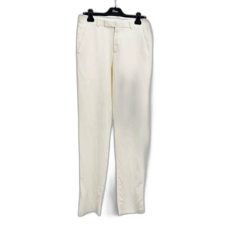 Dior Dior off-white wool casual pants Size US 44 / EU 60 - 1 Thumbnail