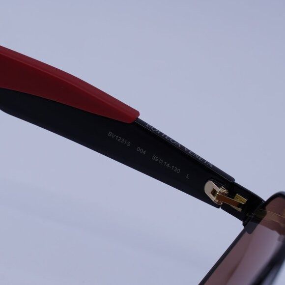 Bottega Veneta Bottega Veneta BV1231S 004 Sunglasses Black/Red Aviator Size ONE SIZE - 6 Thumbnail