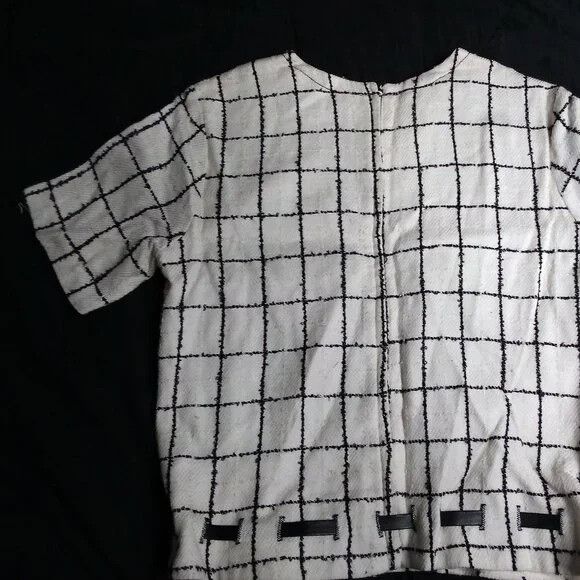 Other Vintage 60s Check Blouse Top Waist Belt Size M / US 6-8 / IT 42-44 - 4 Thumbnail