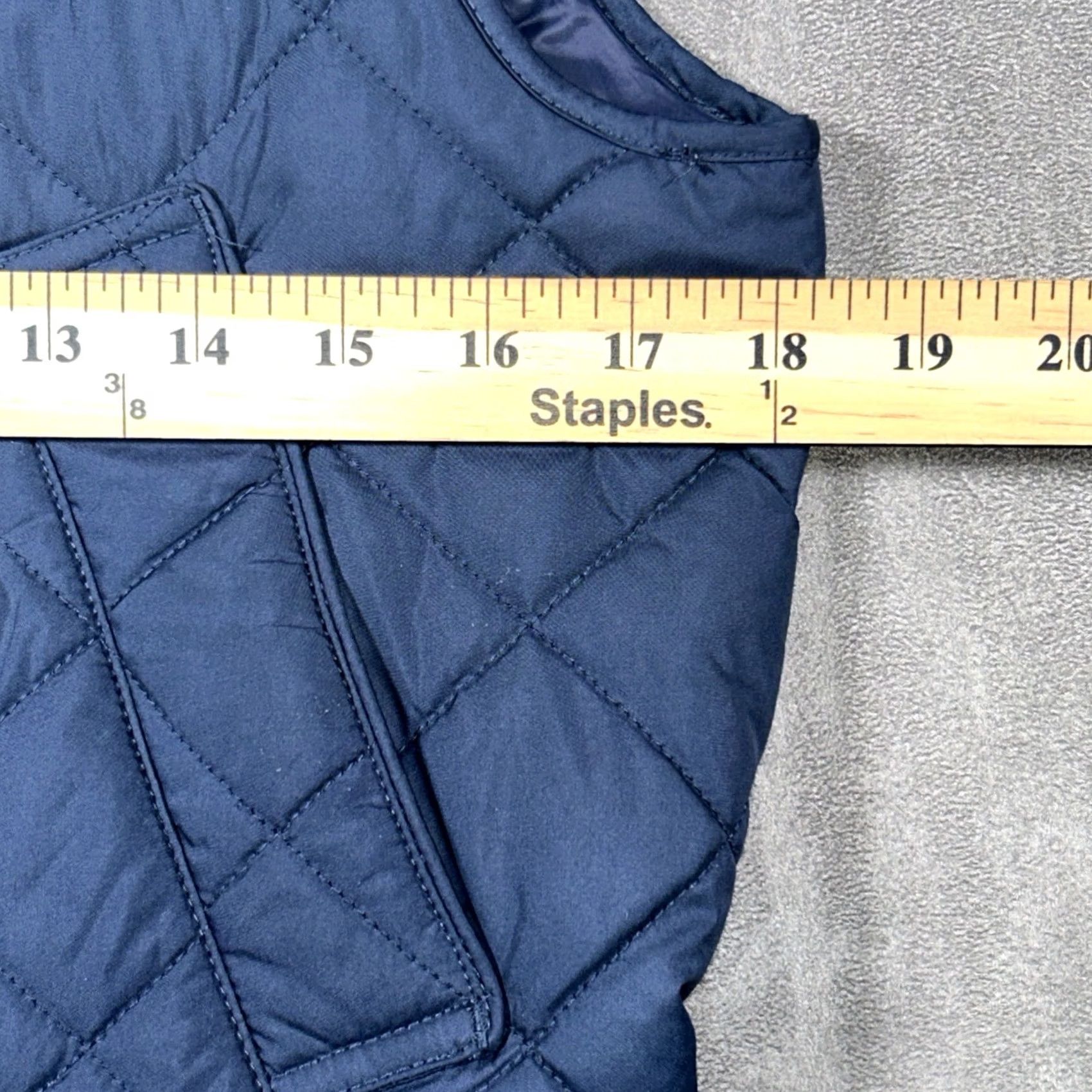Polo Ralph Lauren Polo Ralph Lauren Mens S Blue Diamond Quilted Vest Leather Trim Corduroy Collar Size US S / EU 44-46 / 1 - 7 Thumbnail