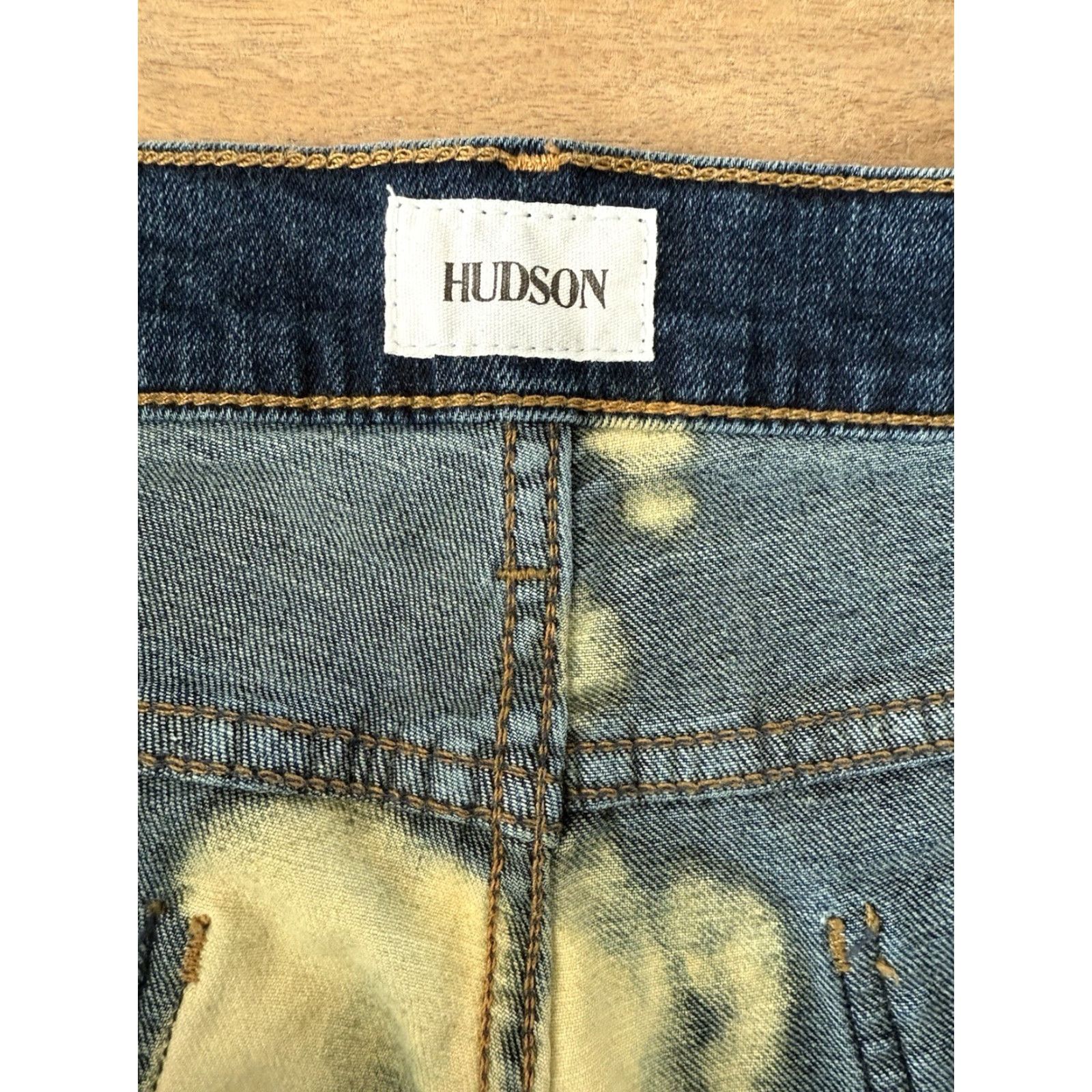 Hudson Hudson Jeans Hudson Blake Slim Straight Jeans Mens 36 Denim Blue Splatter 5-Pocket Logo casual slim fit Size US 36 / EU 52 - 3 Thumbnail
