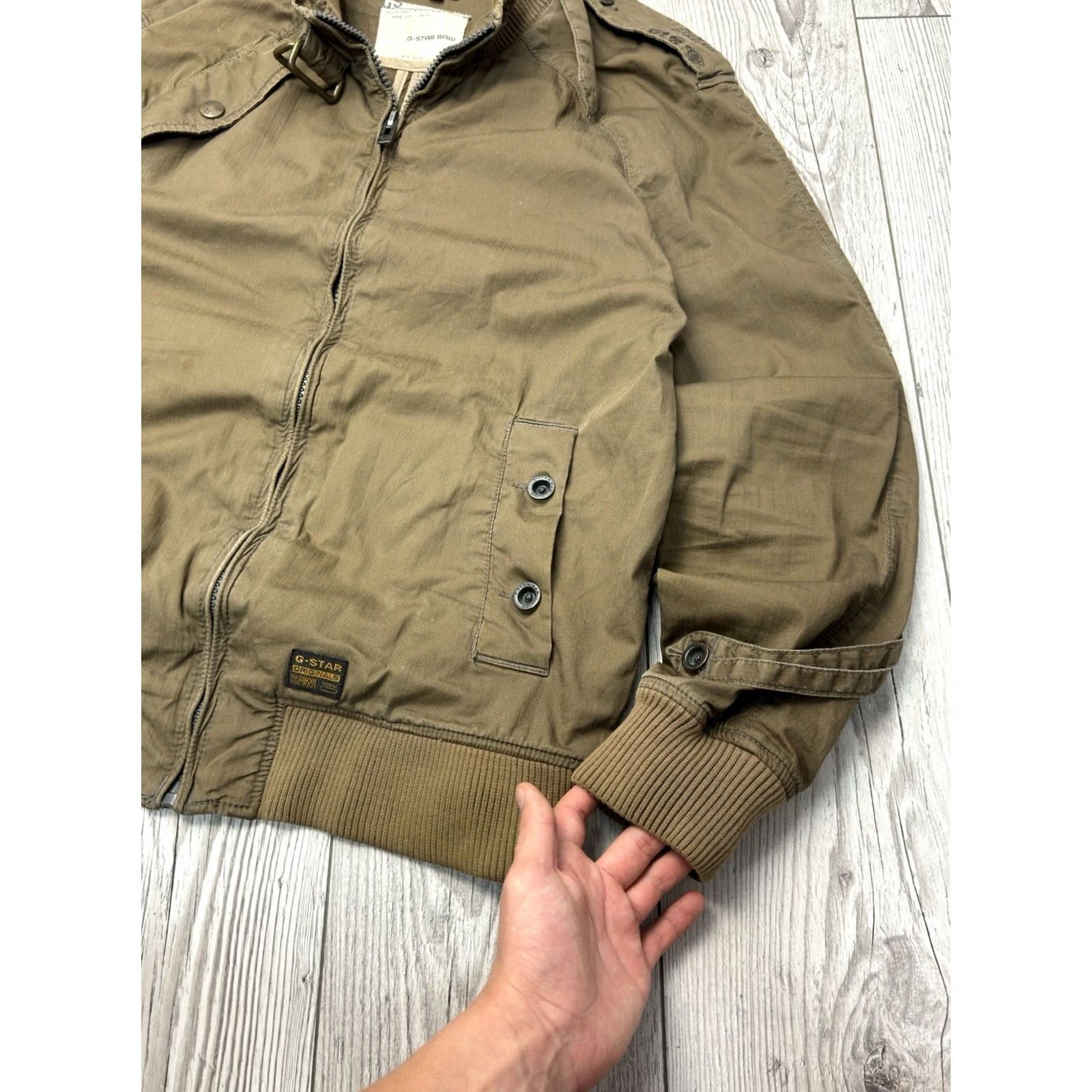 G-Star VINTAGE G-Star Raw Military Jacket Bass XL Brown Men Jacket Military Brown 90s Army Hip Hop Pockets Mens Size US XL / EU 56 / 4 - 5 Thumbnail