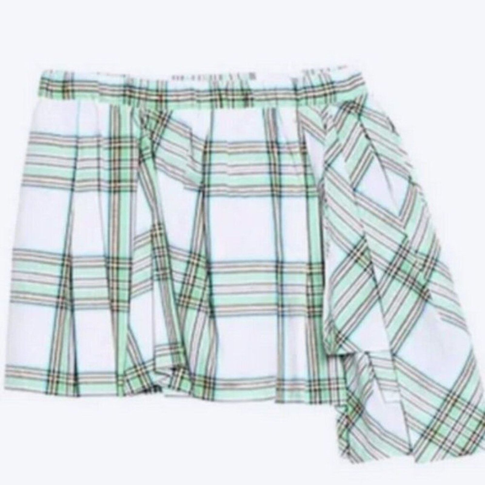 N21 N21 tartan Mini skirt green and white size 8 Size 30" / US 8 / IT 44 - 5 Thumbnail