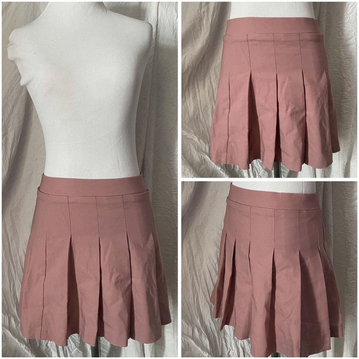 Other Wearever, Blush, Dusty Rose, Box Pleated, Mini Skirt Size 28" / US 6 / IT 42 - 8 Thumbnail