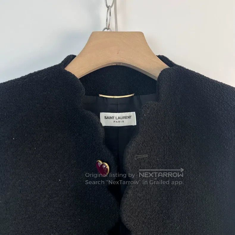 Saint Laurent Paris Saint Laurent Paris Black Velvet Jacket with Colored Heart Size XS / US 0-2 / IT 36-38 - 4 Thumbnail