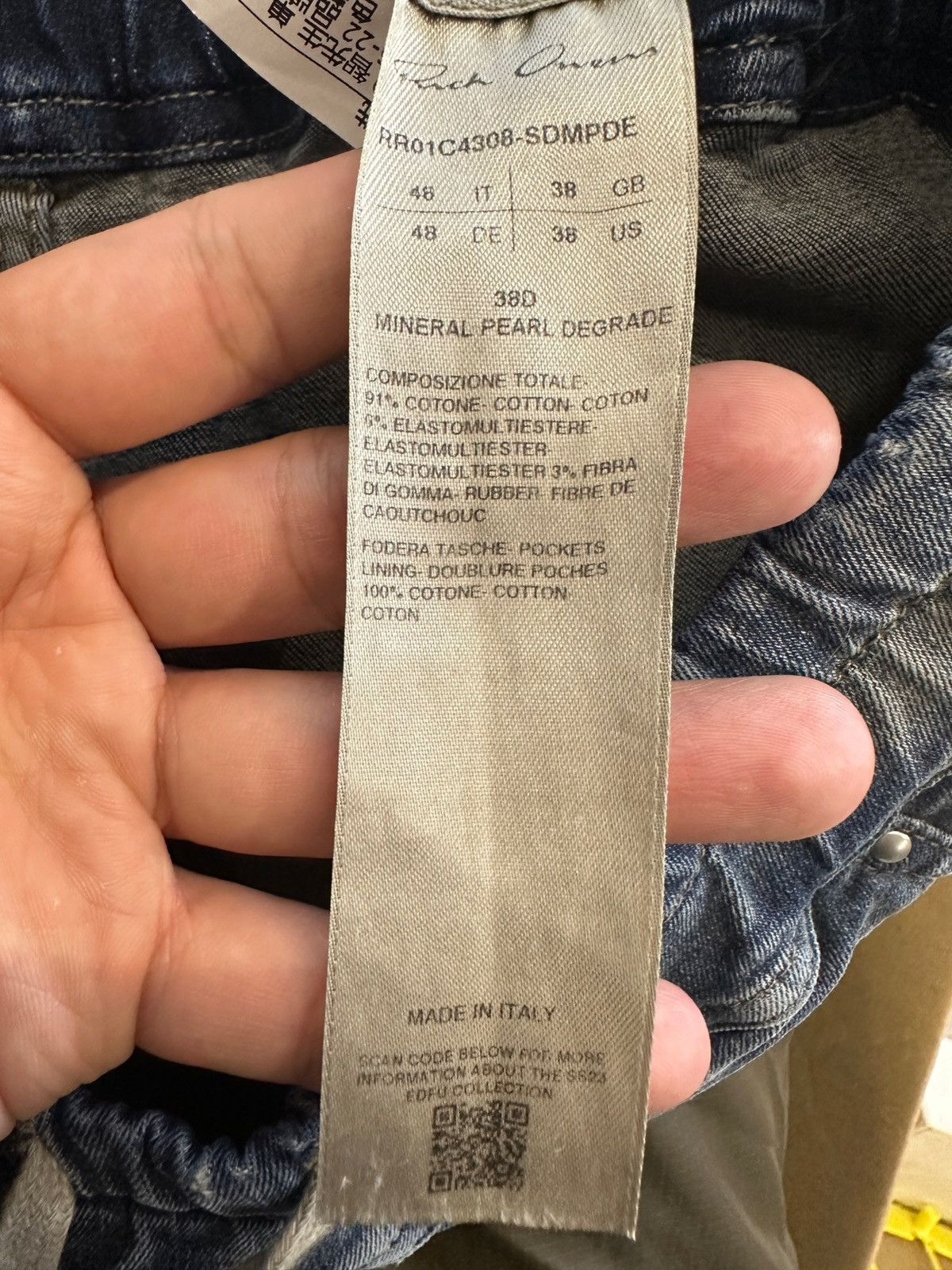 Rick Owens Drkshdw Rick Owens Drkshdw Mineral Pearl Degrade Denim Jacket Size US S / EU 44-46 / 1 - 7 Thumbnail