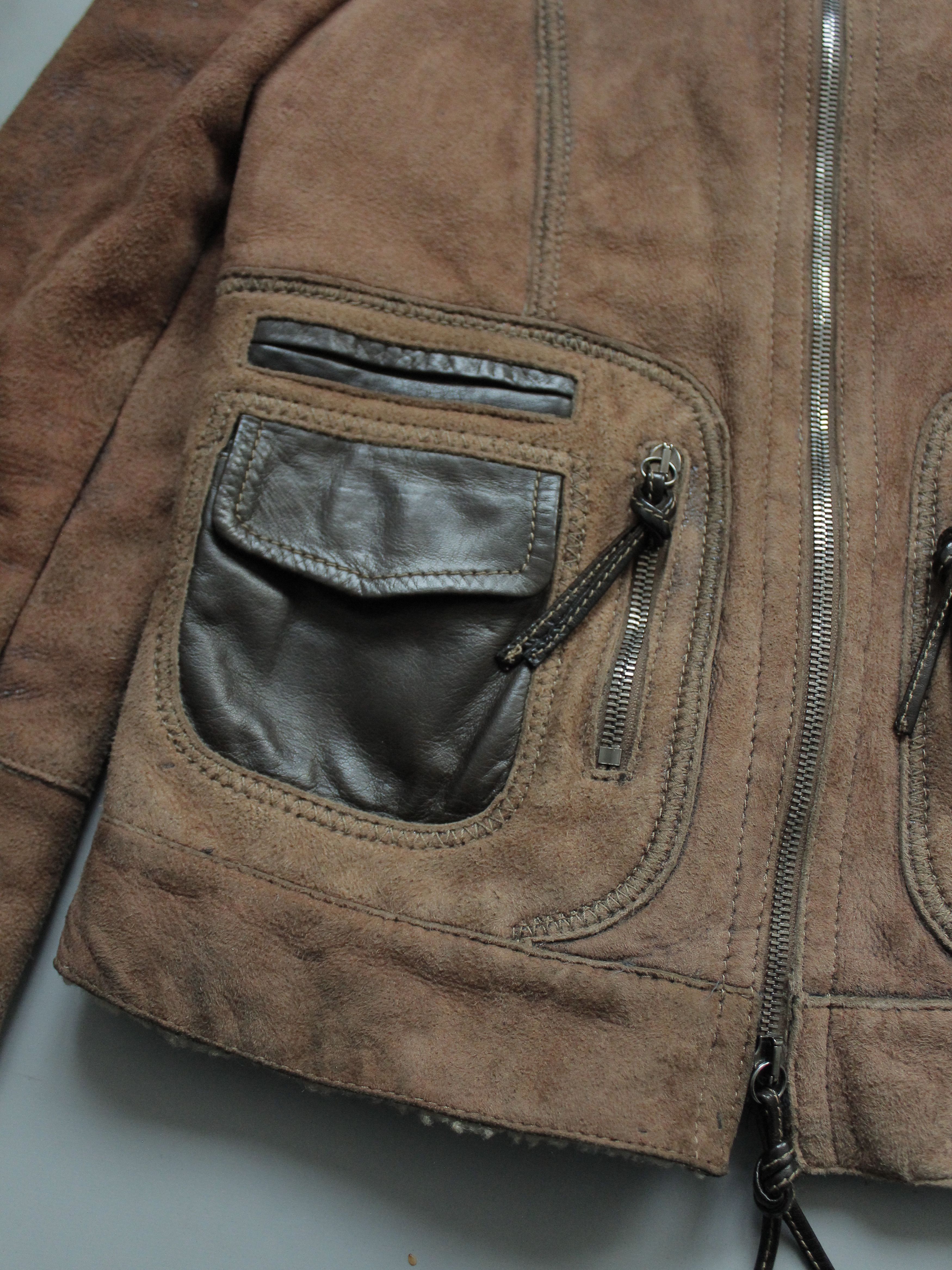 Emporio Armani Emporio Armani Womens Leather Painted Jacket Size M / US 6-8 / IT 42-44 - 7 Thumbnail