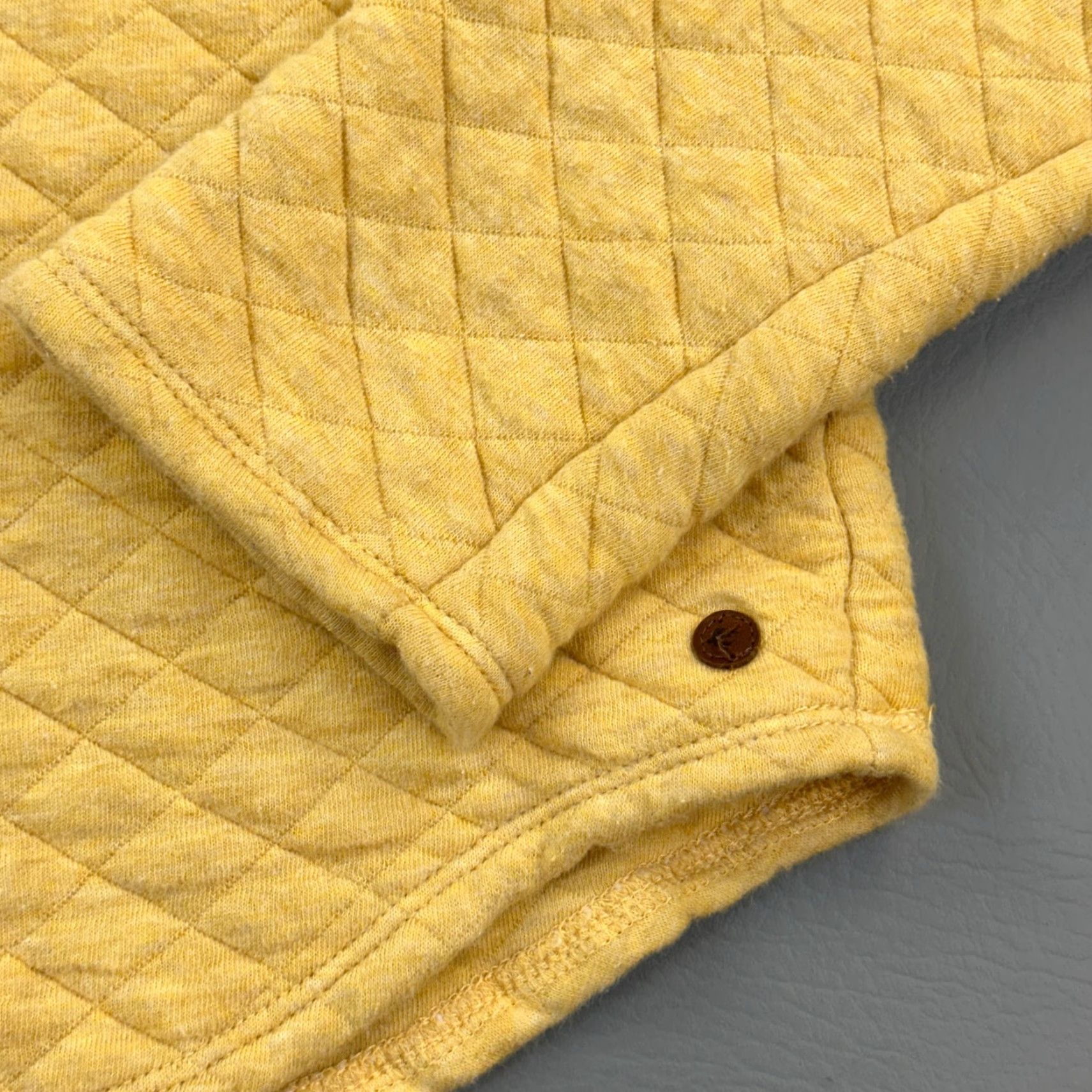 Orvis Orvis Sweatshirt Women's Small Yellow Quilted Crewneck Pullover Outdoor Casual Size S / US 4 / IT 40 - 3 Thumbnail
