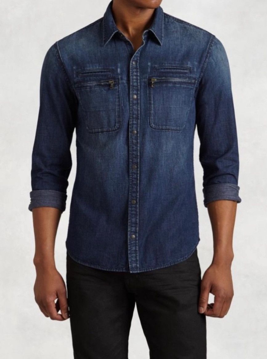 John Varvatos denim workshirt. Small Size US S / EU 44-46 / 1 - 1 Thumbnail