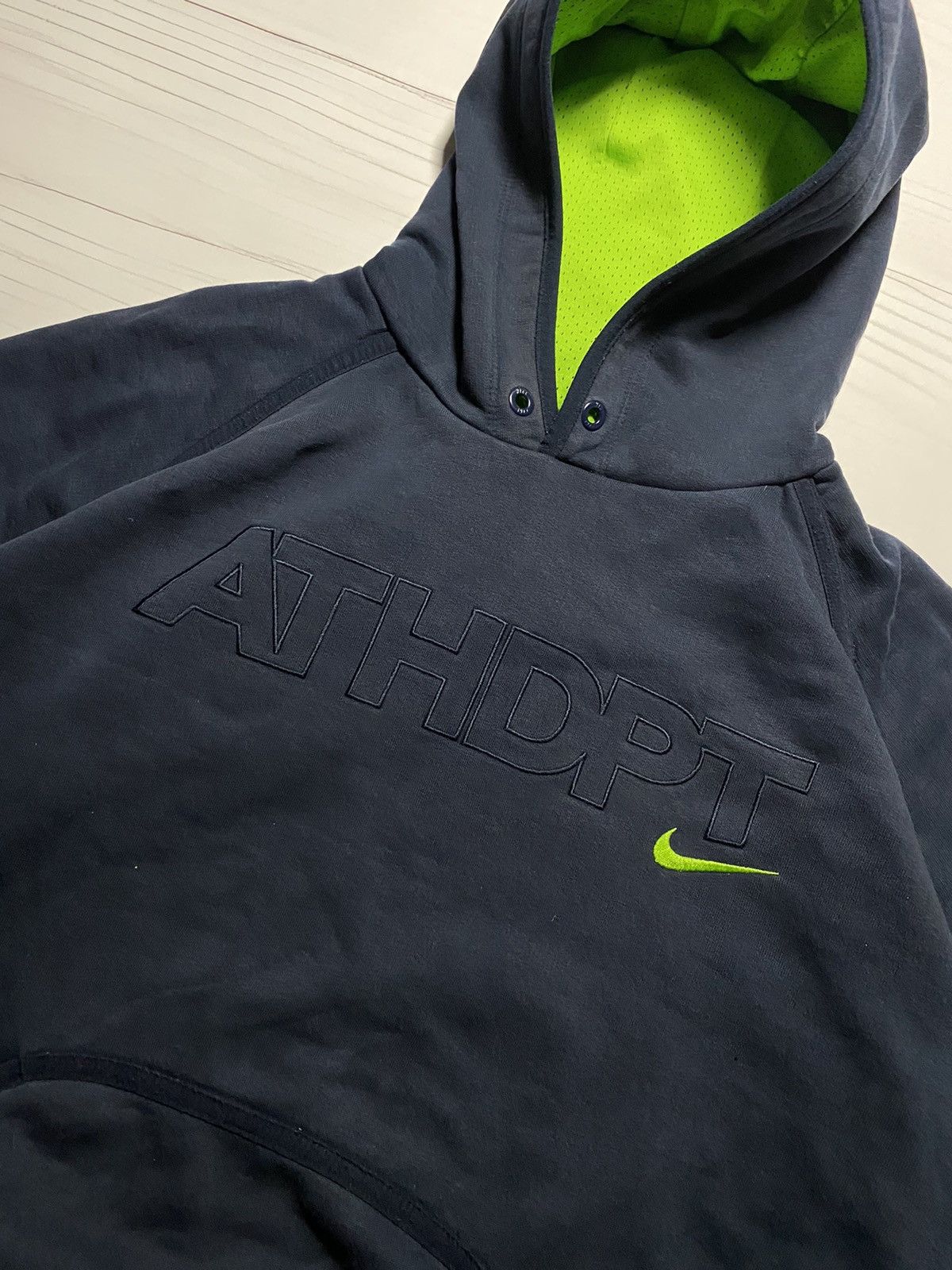 Nike × Vintage Vintage Nike Big Logo Athletic faded box fit y2k hoodie Size US L / EU 52-54 / 3 - 16 Thumbnail