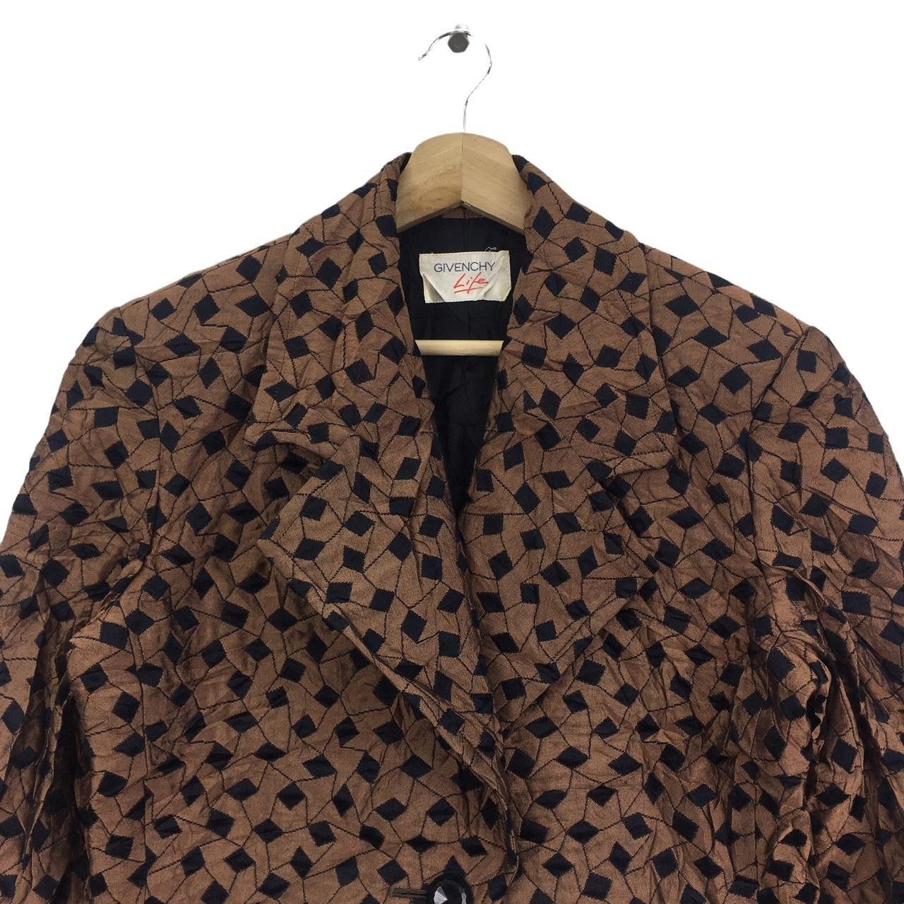 Vintage Vtg 90’ GIVENCHY PARIS LIFE Monogram Zucca Jacket Cropped Size S / US 4 / IT 40 - 2 Thumbnail