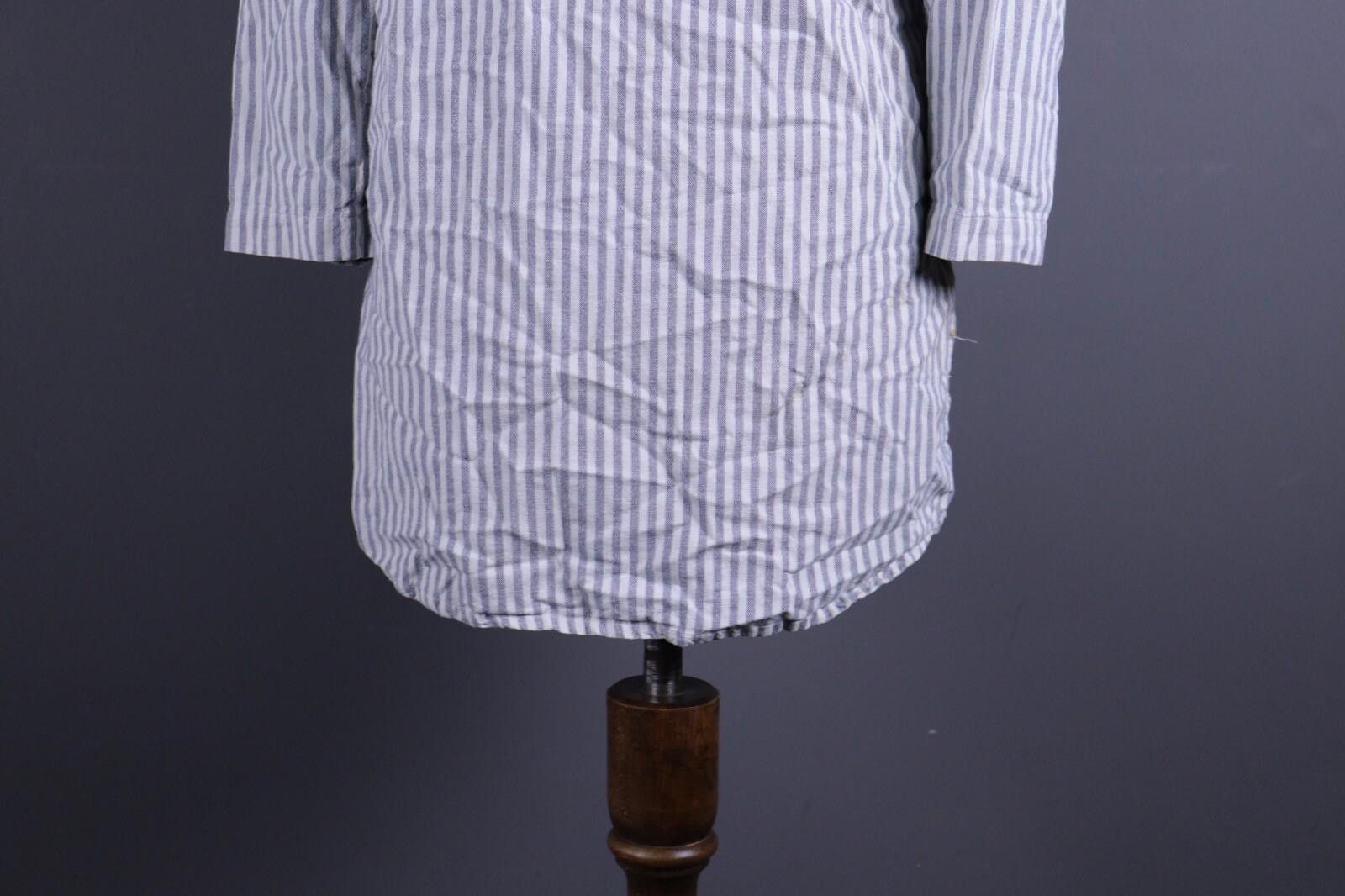Designer Toast White Linen Stripe Blouson Midi Dress Size UK12 US8 M Size M / US 6-8 / IT 42-44 - 9 Thumbnail