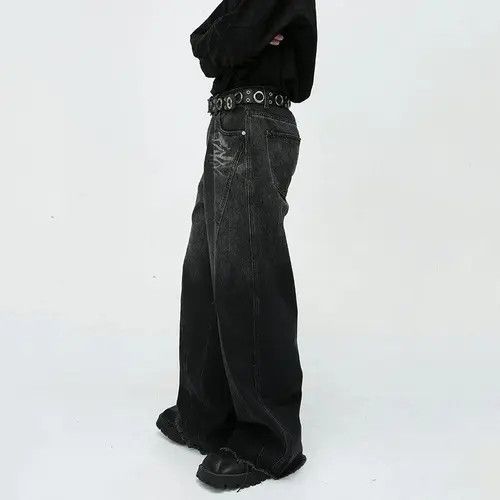 Jean "Masumi x Ayako "Black Baggy Wide Leg Denim Jeans Size US 30 / EU 46 - 4 Thumbnail
