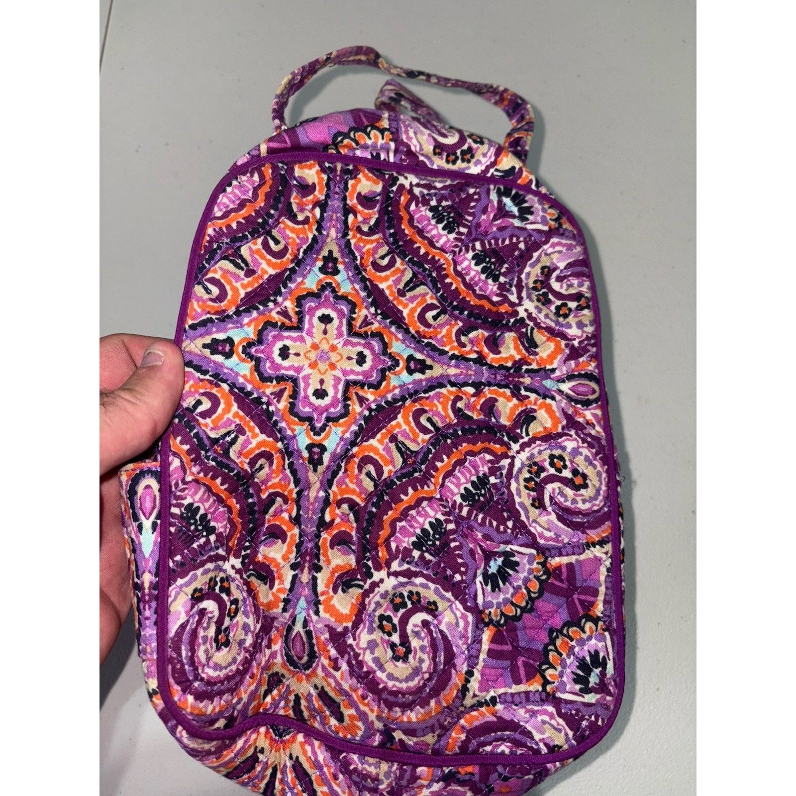 Vera Bradley Vera Bradley Lunch Bunch Lunch Bag-Plum Crazy Pattern Size ONE SIZE - 3 Thumbnail
