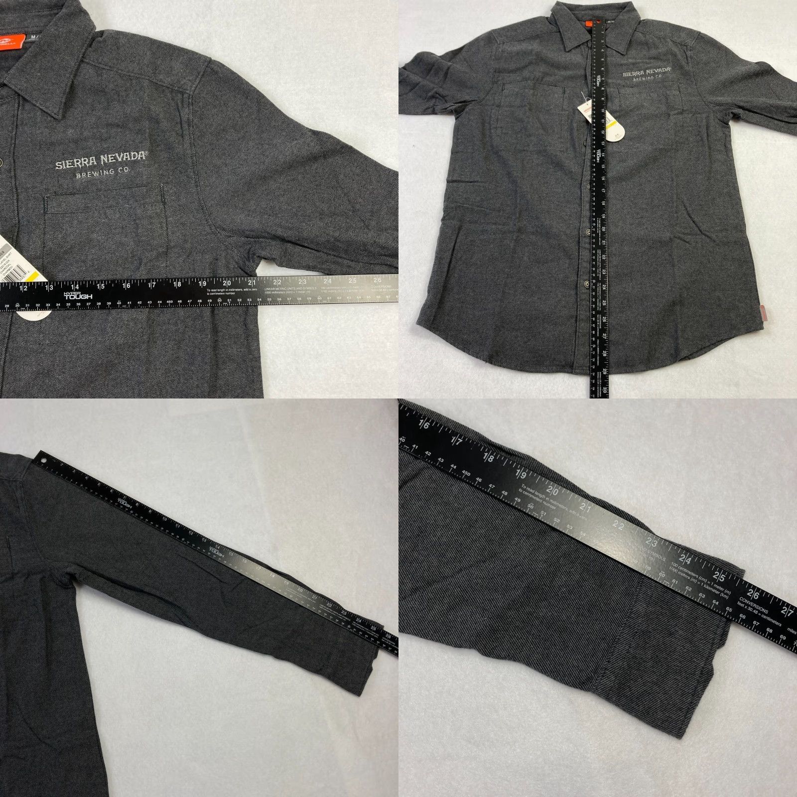 Merrell Merrell Flannel Shirt Mens Medium Charcoal Gray Long Sleeve Button Up Pockets Size US M / EU 48-50 / 2 - 8 Thumbnail