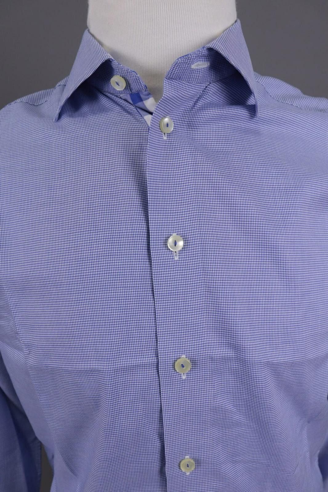 Eton Eton Contemporary Blue Check Extra Shirt 40 / 15.75 Size US M / EU 48-50 / 2 - 5 Thumbnail