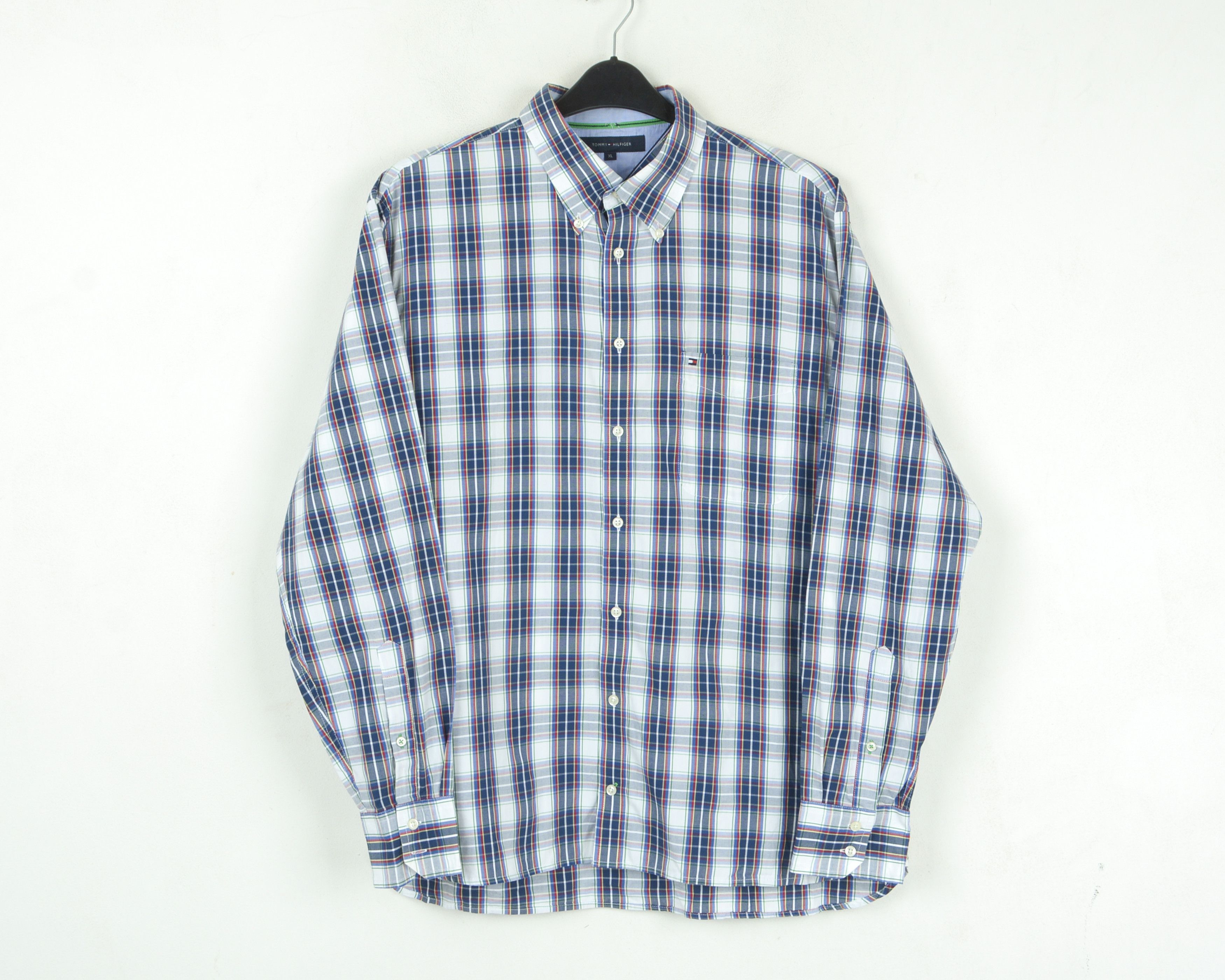 Tommy Hilfiger TOMMY HILFIGER XL Casual Shirt Check Plaid Long Sleeved Size US XL / EU 56 / 4 - 1 Thumbnail