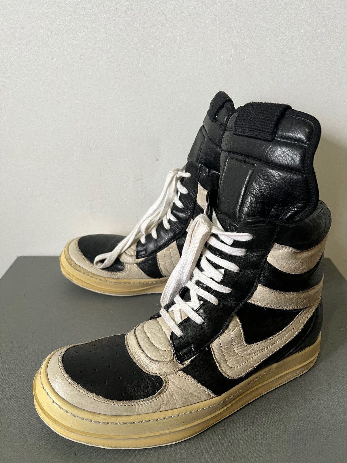 image of Rick Owens Dunk Archive Black White Shoes, Men's (Size 9)