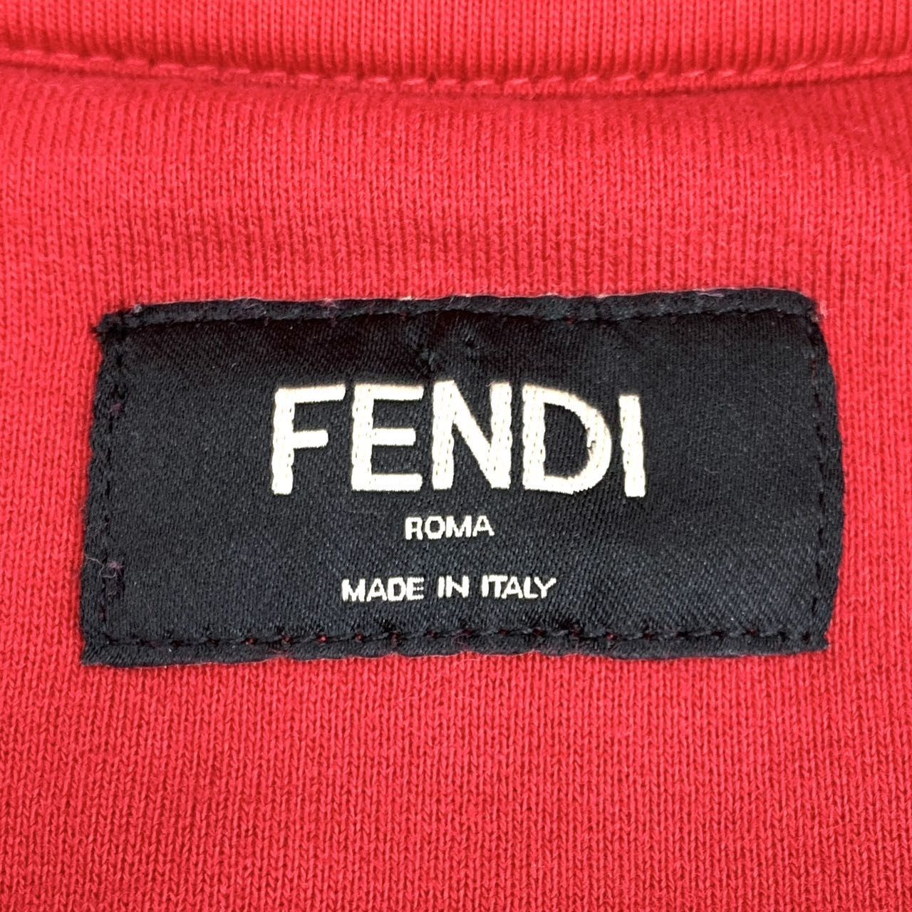 Fendi Fendi Red Logo Embossed Cotton Long Sleeve Sweatshirt K26WX Size US S / EU 44-46 / 1 - 6 Thumbnail