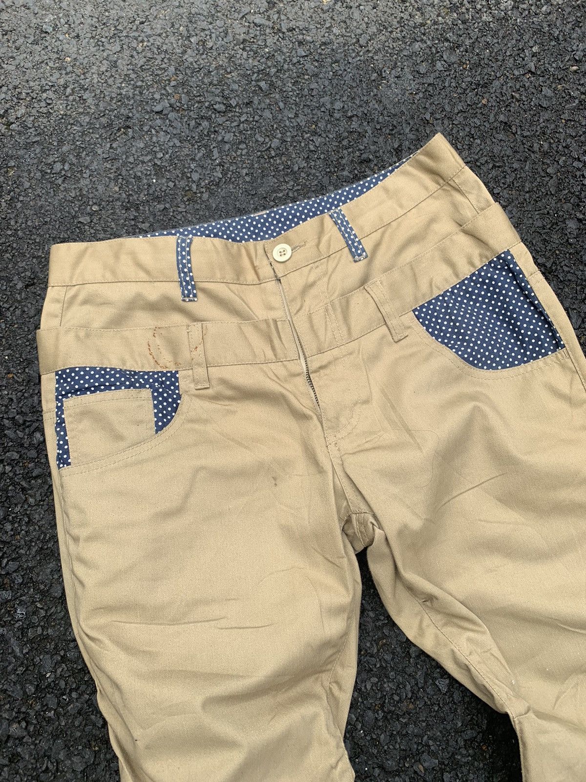 Japanese Brand Stacked pants double waist japanese brand polkadot tana Size US 32 / EU 48 - 3 Thumbnail
