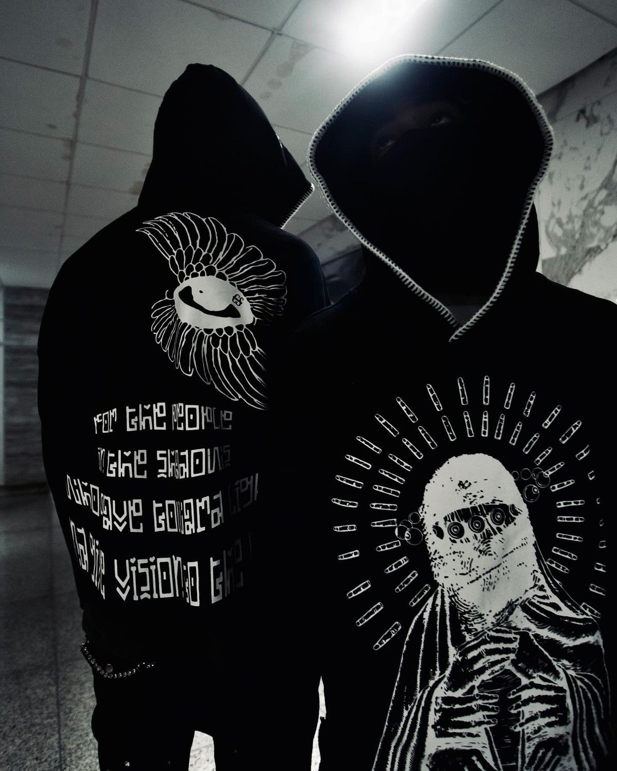 Designer × Japanese Brand Censored Society Black Saint Mary Cropped Hoodie Size US L / EU 52-54 / 3 - 6 Thumbnail
