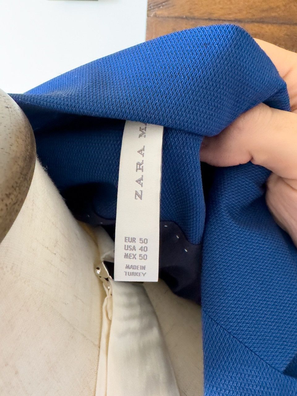 Zara Zara Navy Suit 40 + extra pants 31+32: Like New Size 40R - 9 Thumbnail