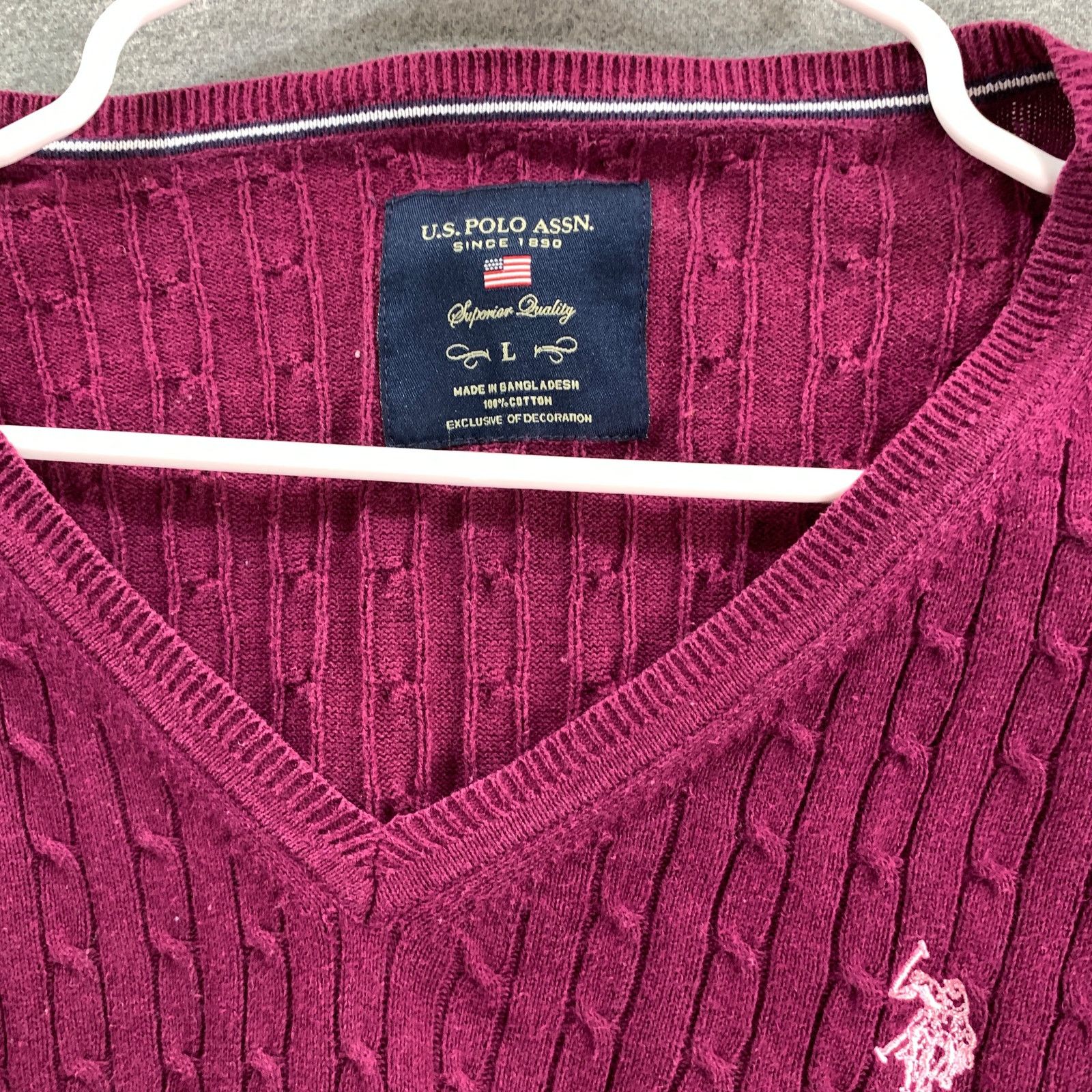 U.S. Polo Assn. U.S. Polo Assn. Sweater Womens Large Long Sleeve Size L / US 10 / IT 46 - 3 Thumbnail